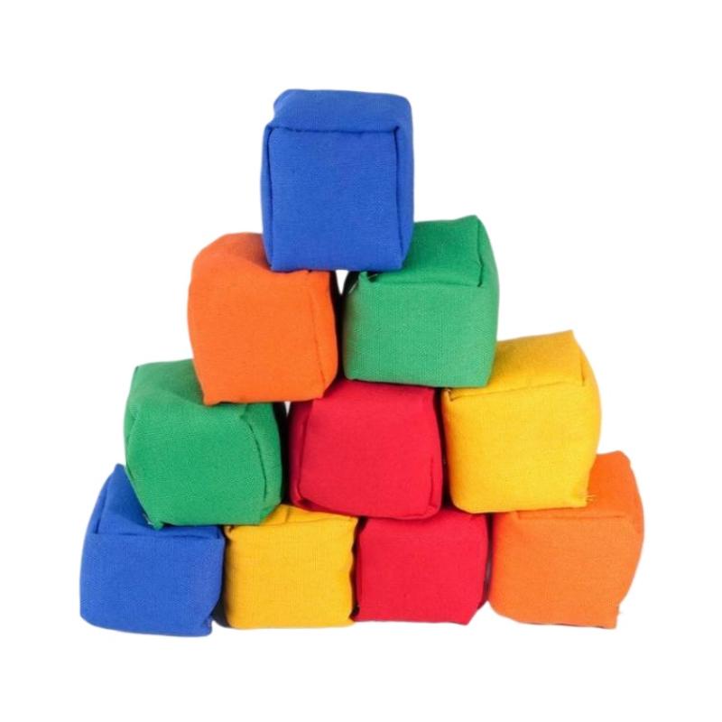Kids Outdoor Bean Bag - Kantong Kain Mini Warna-warni, Mainan Lempar