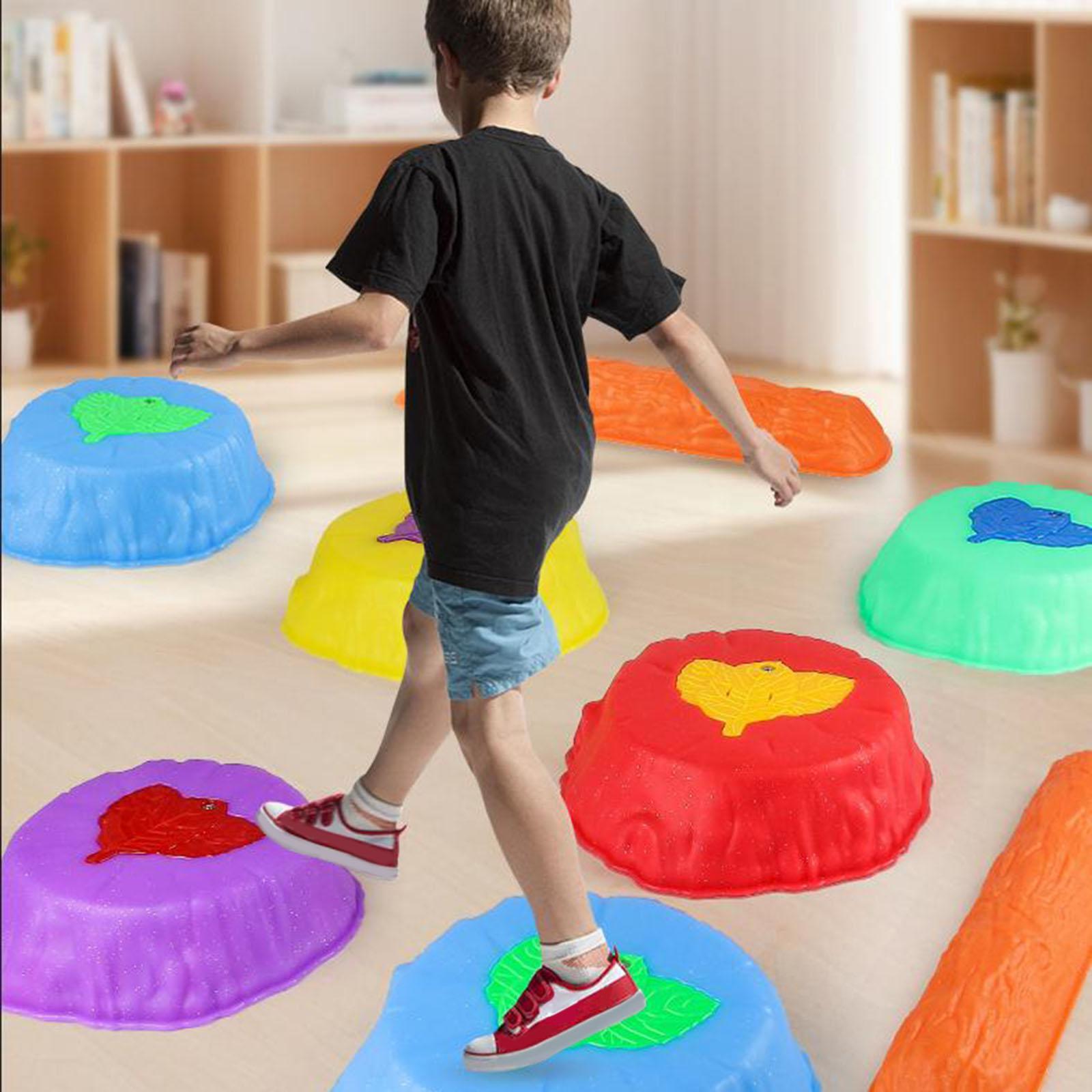 Kids Outdoor Obstacle Course Equipment - Peralatan Kebugaran Anak-Anak LED, Batu Loncatan,