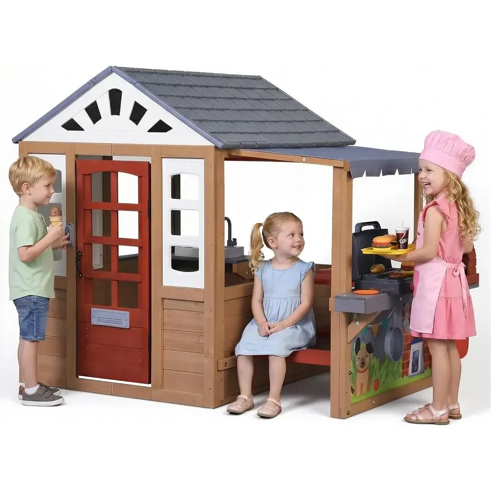 Kids Outdoor Wooden Table - Rumah Mainan Kayu Anak untuk Luar