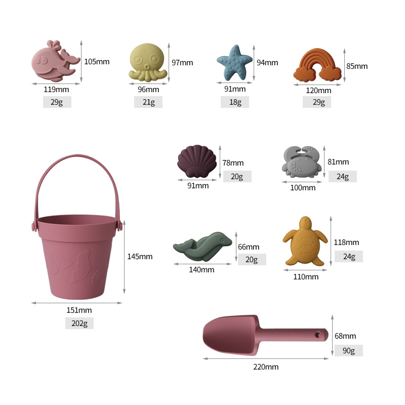 Kids Outdoor Nature Play - Set Mainan Pantai Anak dari Silikon
