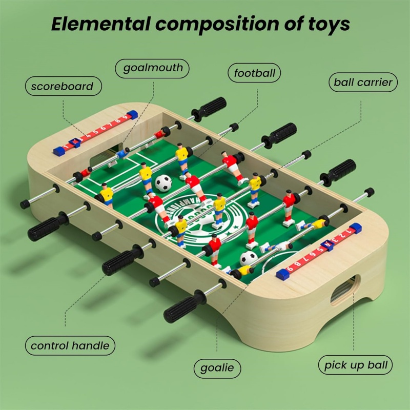 Kids Outdoor Wooden Table - Permainan Meja Sepak Bola Kayu Mini