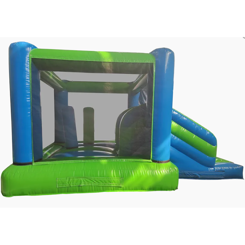 Rumah Bouncing Tiup Hijau Dan  - Kids Outdoor Jumping Castle ulasan dan harga
