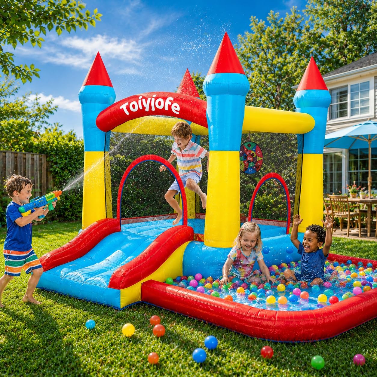 Rumah Loncat untuk Anak Usia 3 - Kids Outdoor Jumping Castle ulasan dan harga