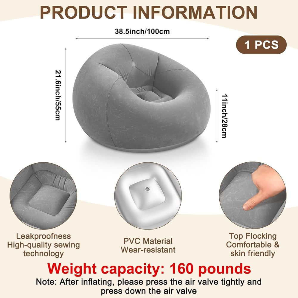 Kursi Bean Bag Tiup, Sofa Sant - Kids Outdoor Seating ulasan dan harga