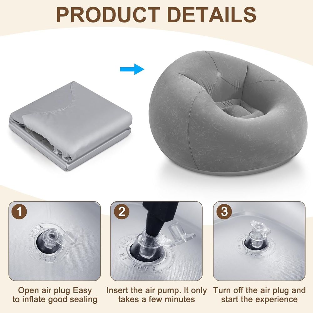 Kursi Bean Bag Tiup, Sofa Sant - Kids Outdoor Seating ulasan dan harga