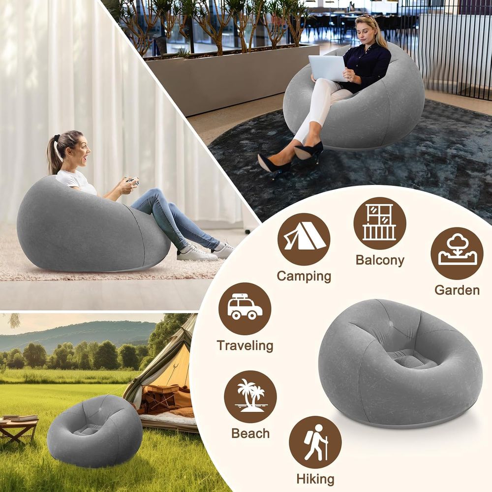 Kursi Bean Bag Tiup, Sofa Sant - Kids Outdoor Seating ulasan dan harga