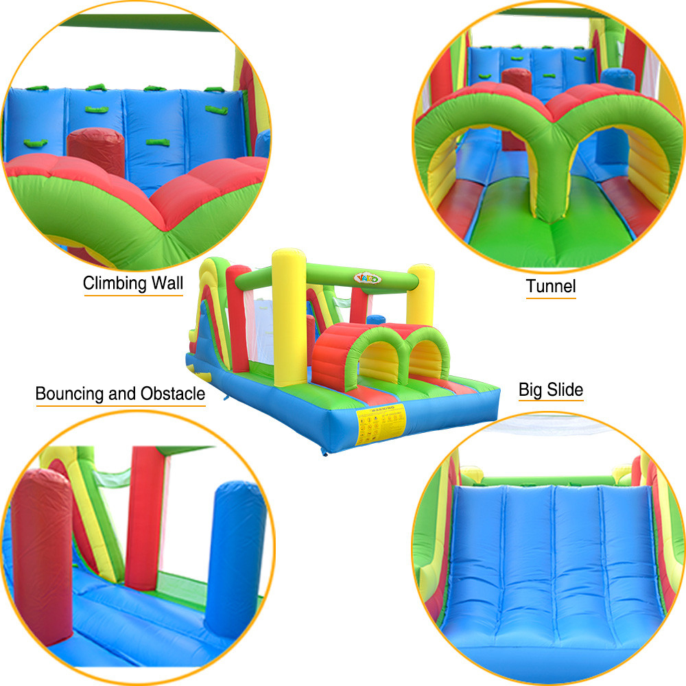 Rumah Loncat Tiup Warna-warni  - Kids Outdoor Jumping Castle ulasan dan harga