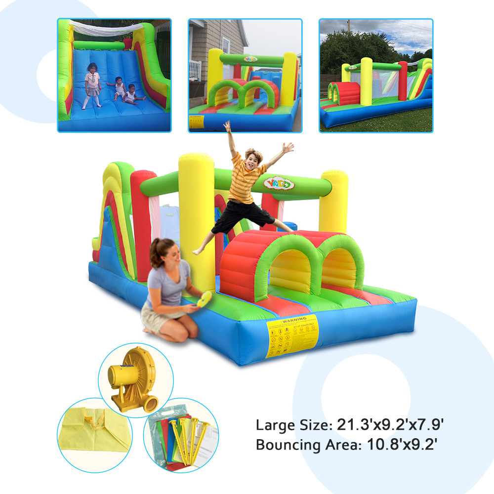 Rumah Loncat Tiup Warna-warni  - Kids Outdoor Jumping Castle ulasan dan harga