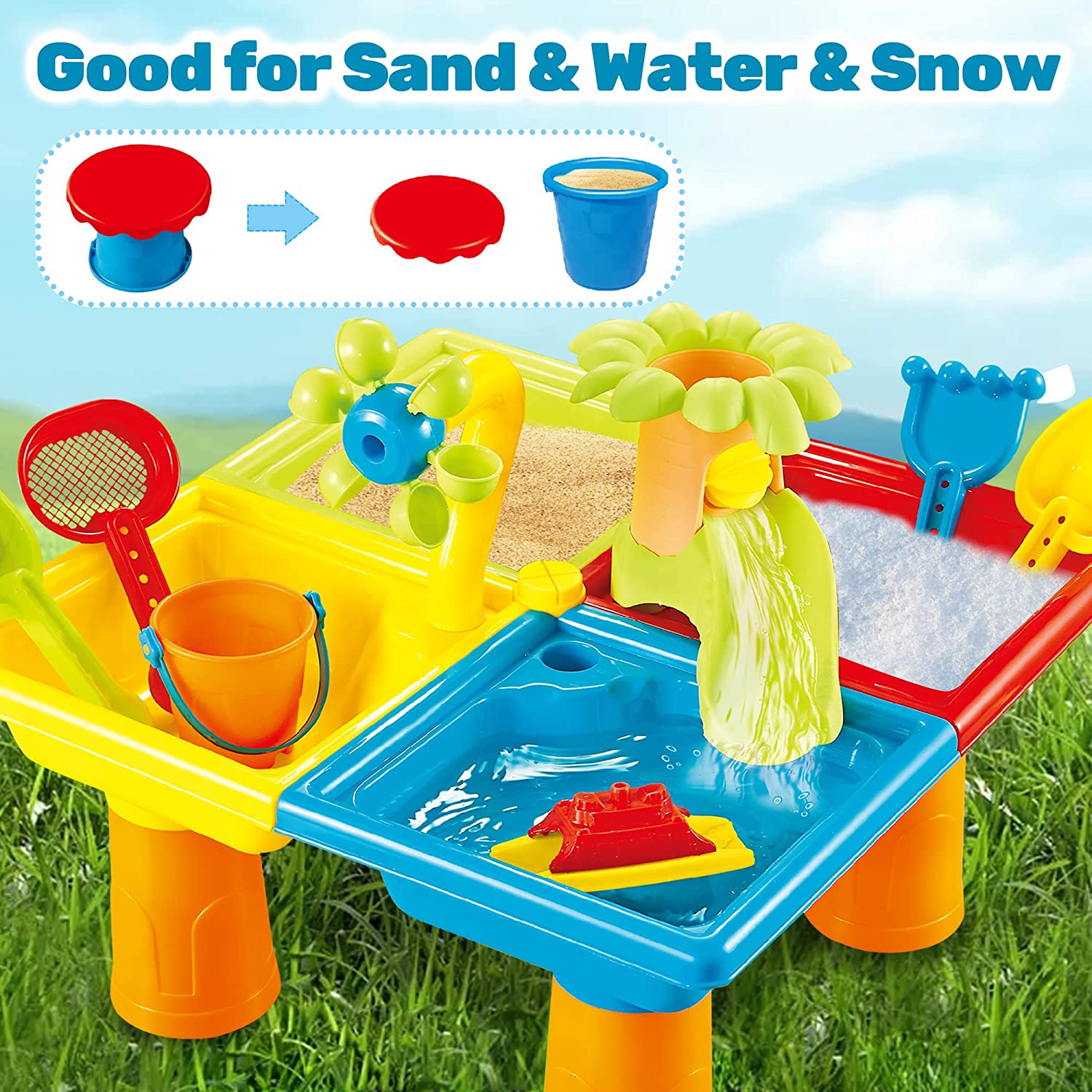 Meja pantai bermain pasir main - Kids Outdoor Nature Play ulasan dan harga