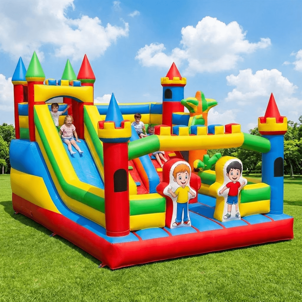 Perosotan Kombinasi Inflatable - Kids Outdoor Jumping Castle ulasan dan harga