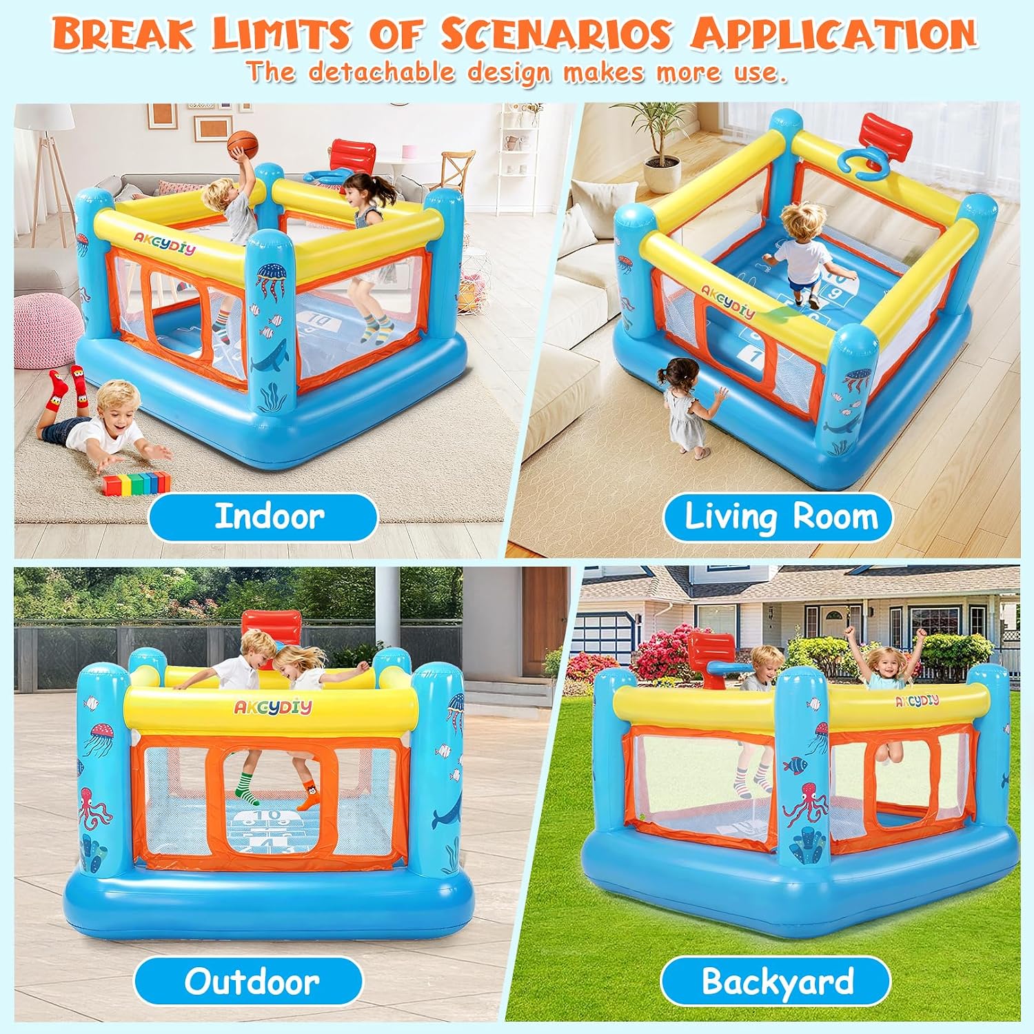 Rumah Loncat, Rumah Loncat Tiu - Kids Outdoor Jumping Castle ulasan dan harga