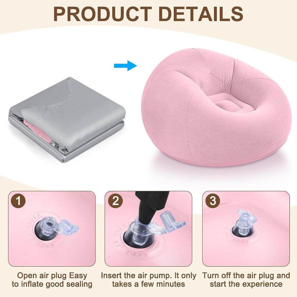 Kursi Bean Bag Tiup, Warna Mer - Kids Outdoor Seating ulasan dan harga