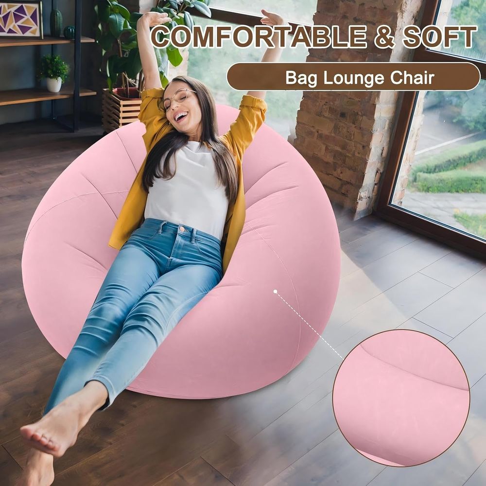 Kursi Bean Bag Tiup, Warna Mer - Kids Outdoor Seating ulasan dan harga
