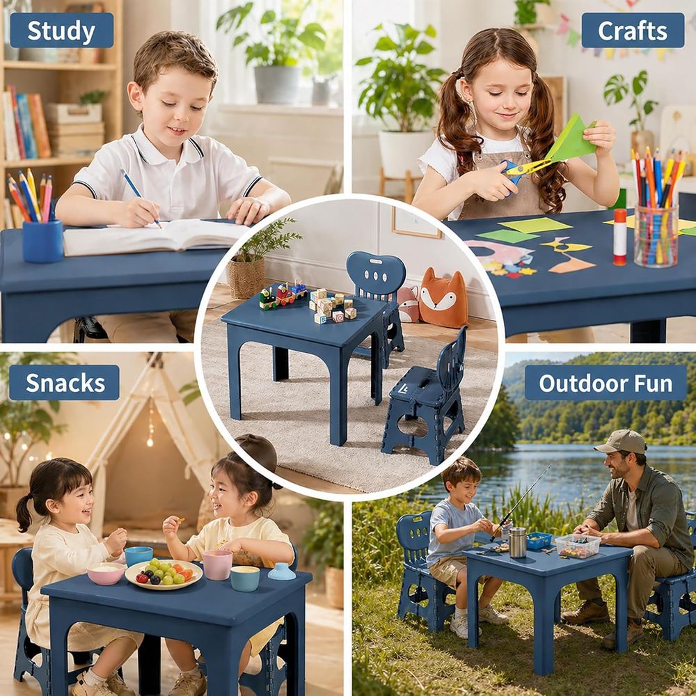 Set Meja dan Kursi Lipat, Meja - Kids Outdoor Wooden Table ulasan dan harga