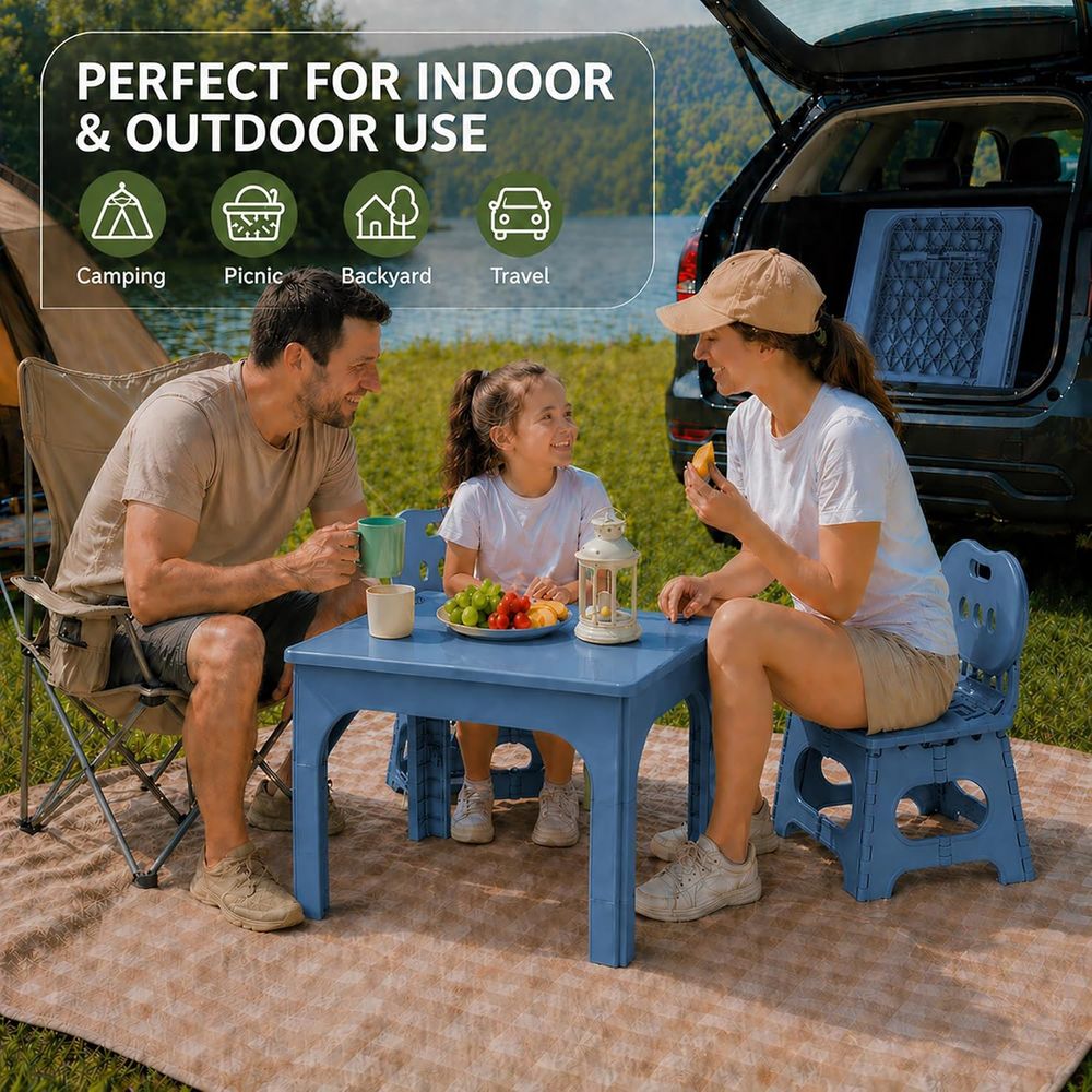 Set Meja dan Kursi Lipat, Meja - Kids Outdoor Wooden Table ulasan dan harga