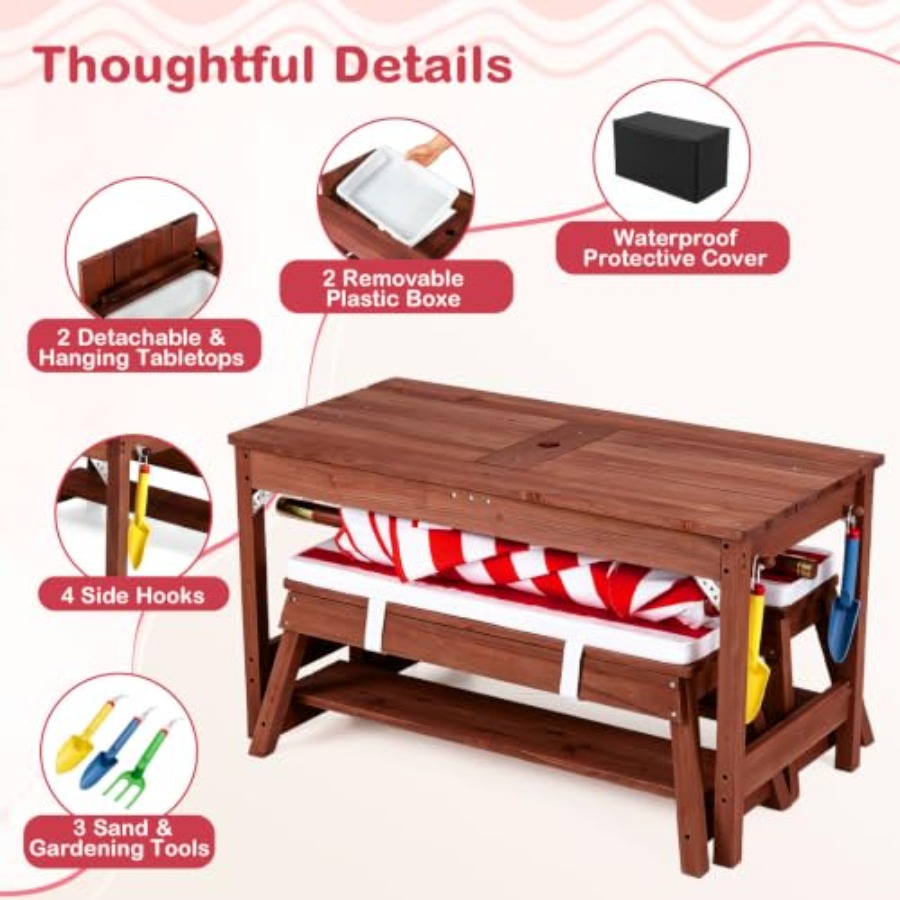 Meja piknik anak-anak untuk pe - Kids Outdoor Wooden Table ulasan dan harga