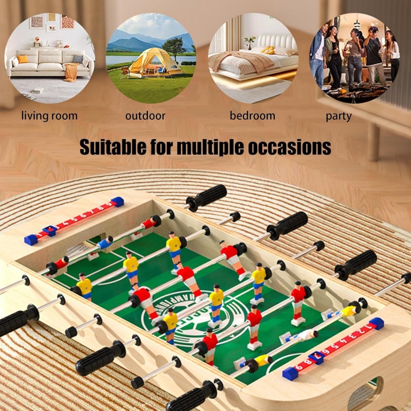 Permainan Meja Sepak Bola Kayu - Kids Outdoor Wooden Table ulasan dan harga