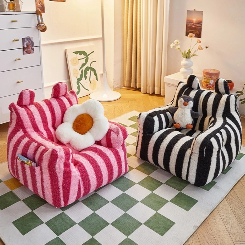 Sofa Anak Ringan Bergaris Kain - Kids Outdoor Bean Bag ulasan dan harga
