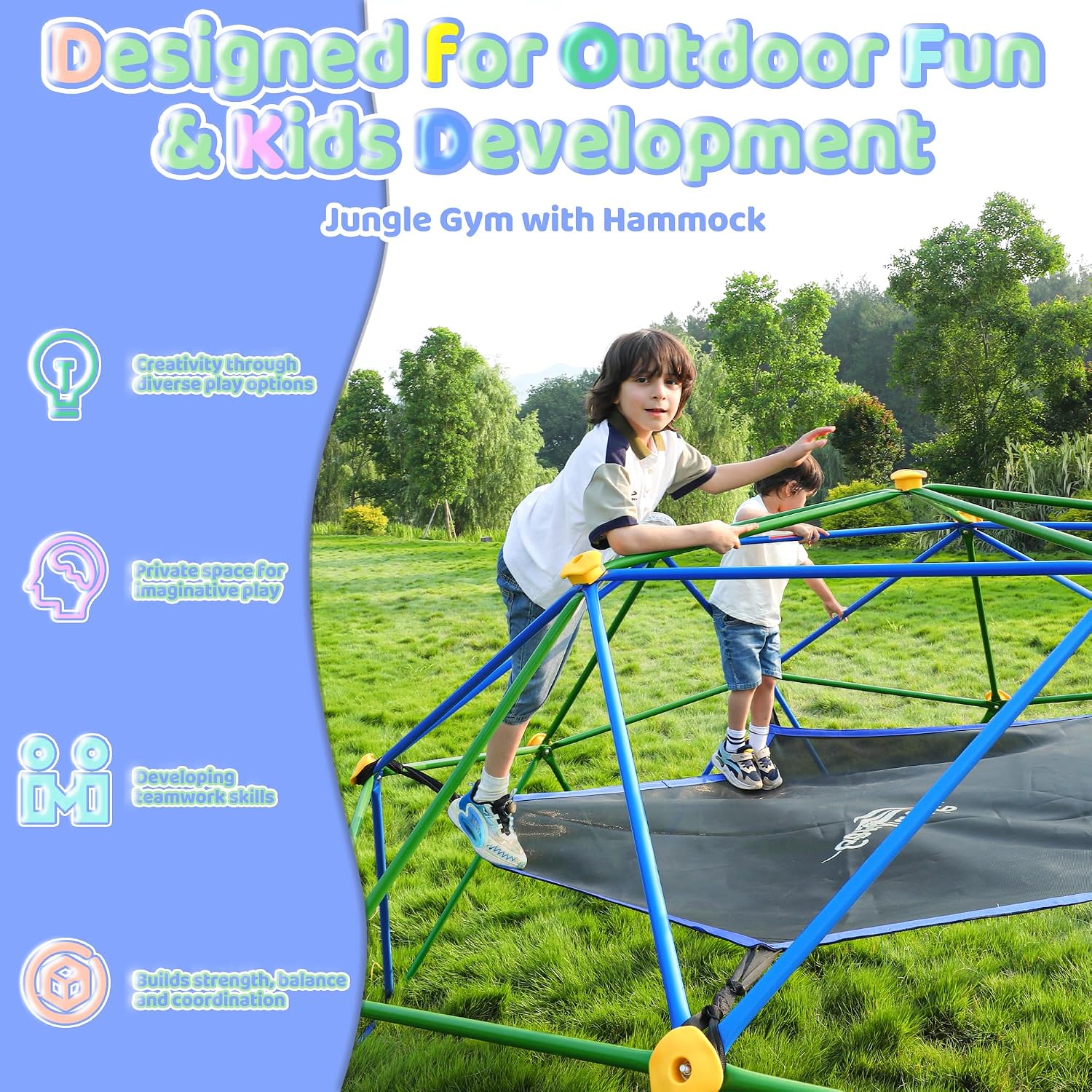 Kubah Panjat 10FT dengan Ayuna - Kids Outdoor Dome Climber ulasan dan harga