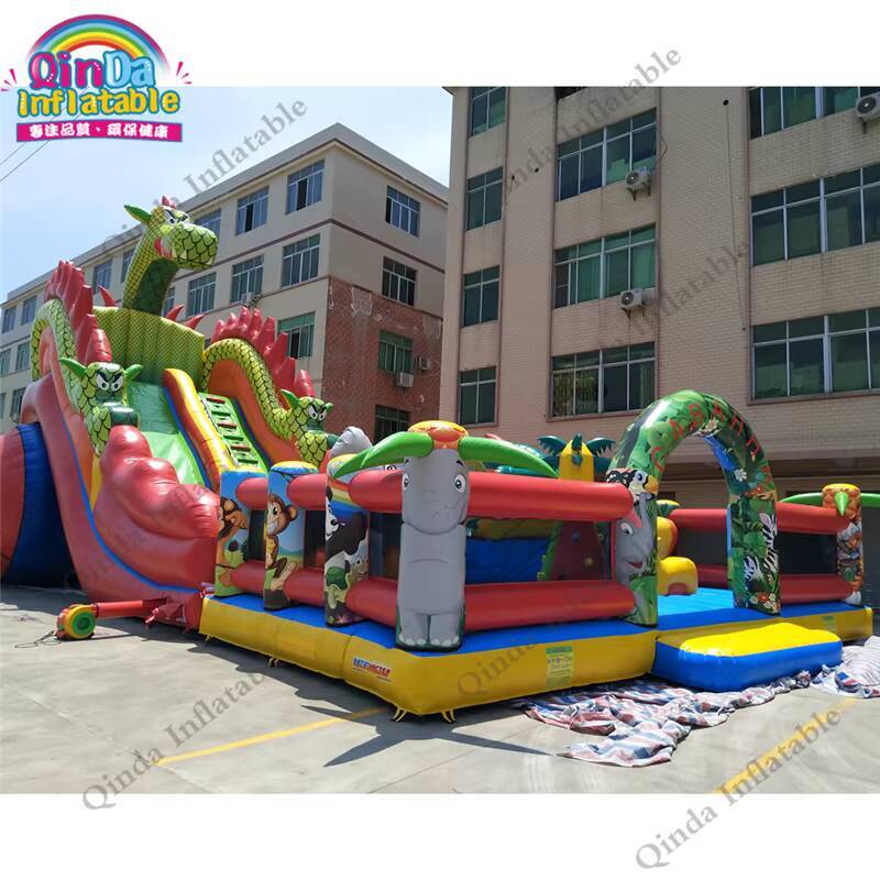 Istana Lompat Tiup Besar 17*11 - Kids Outdoor Jumping Castle ulasan dan harga