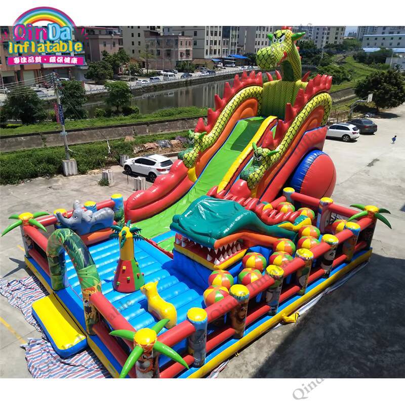 Istana Lompat Tiup Besar 17*11 - Kids Outdoor Jumping Castle ulasan dan harga