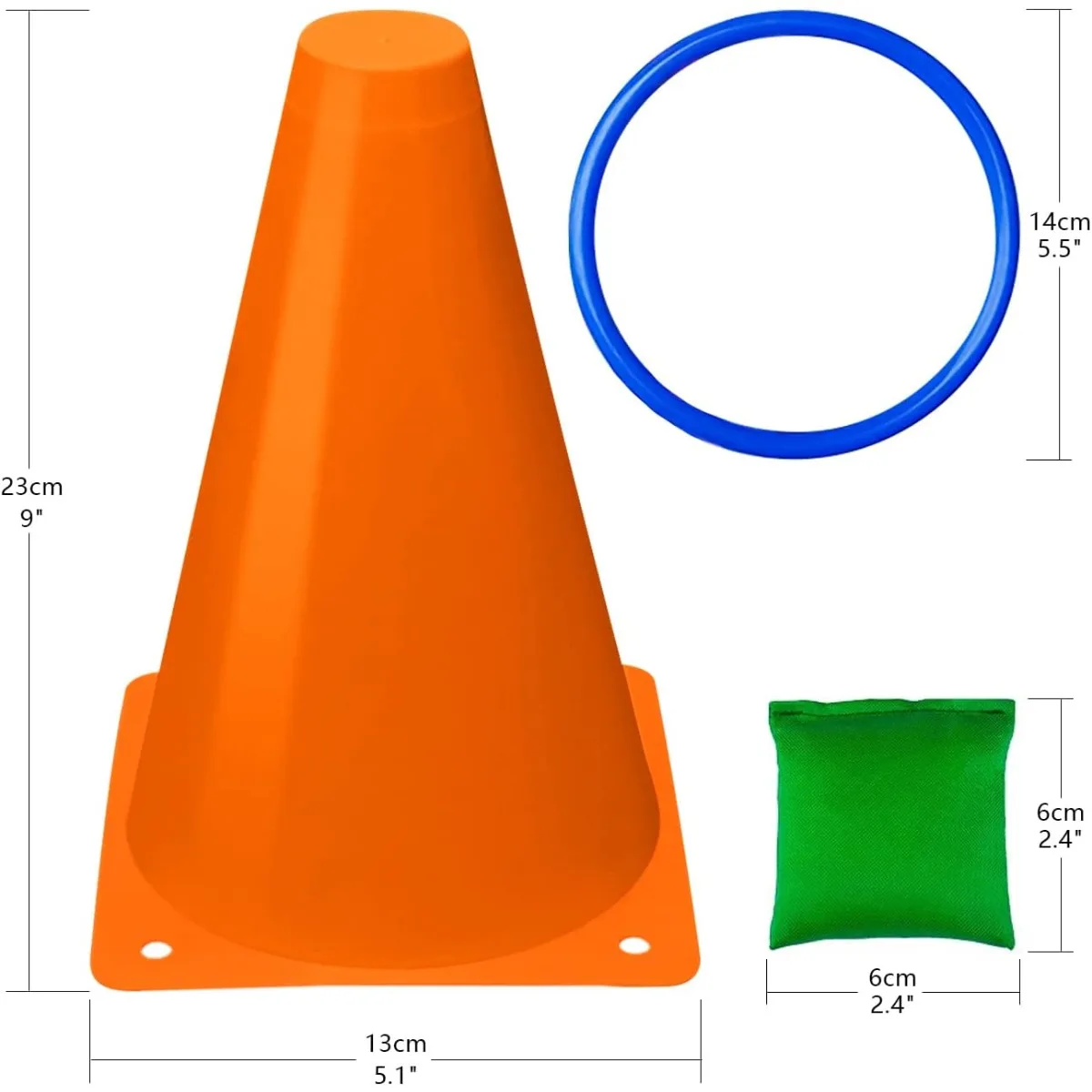 3 in 1 kerucut plastik lembut  - Kids Outdoor Bean Bag ulasan dan harga